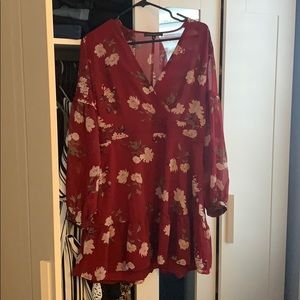 2/$30 Red floral dynamite dress